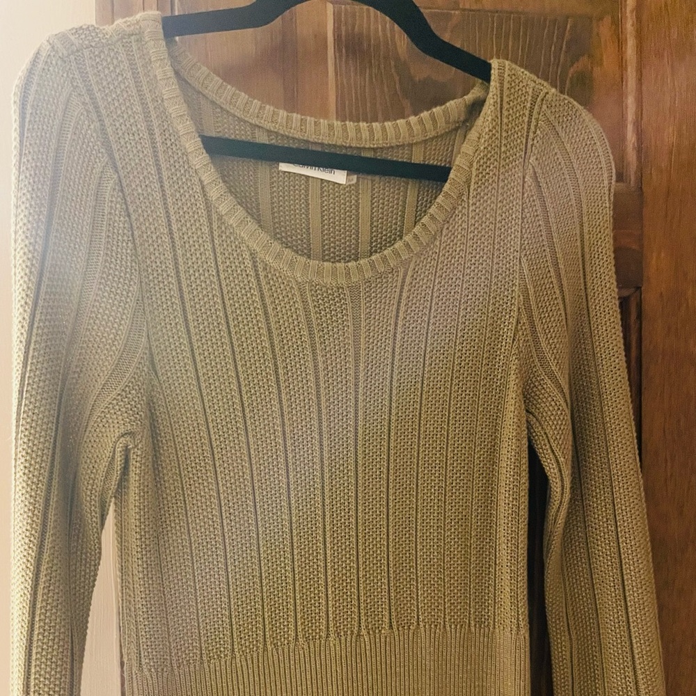 Calvin Klein Khaki Sweater Dress (M)
